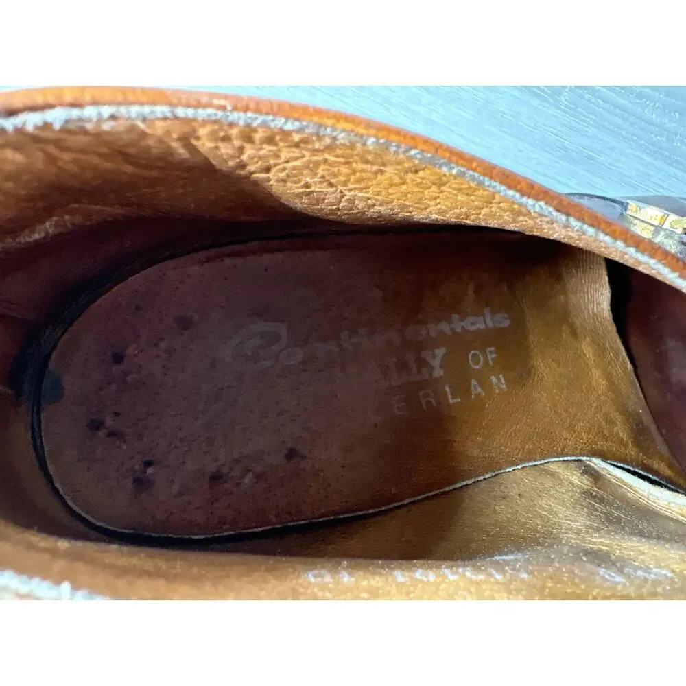 Vintage Bally Brown Carioca Calf Brione Switzerland‎ Men’s Dress Shoes Size 8.5
